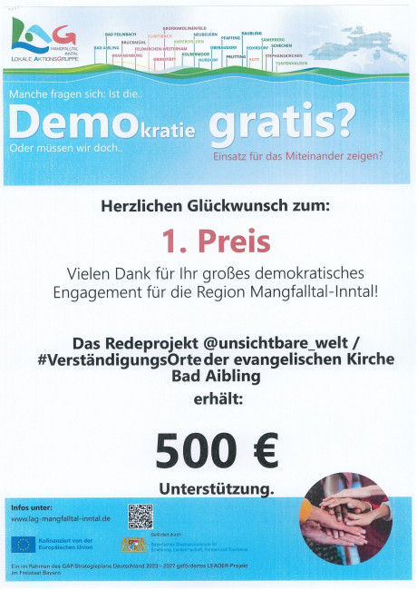 Urkunde Preis Redeprojekt